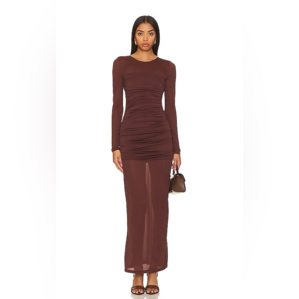 L’ Academie Alma Dress in Brown